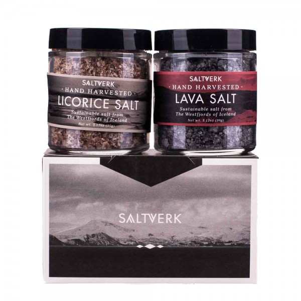 Saltverk | Iceland Salt Set | Geschenkset mit Lava- und Rauchsalz