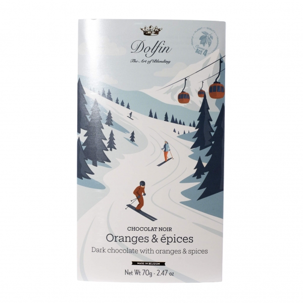 Dolfin | dunkle Schokolade mit Orange und Gewürze