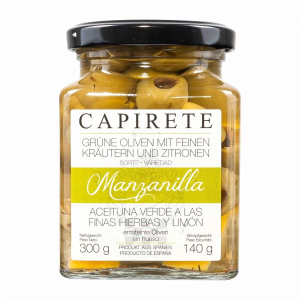 Capirete | Manzanilla Oliven mit Zitrone | 300g