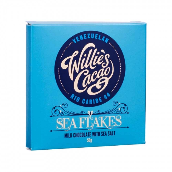 Willies Cacao Schokolade Sea Flakes 44%