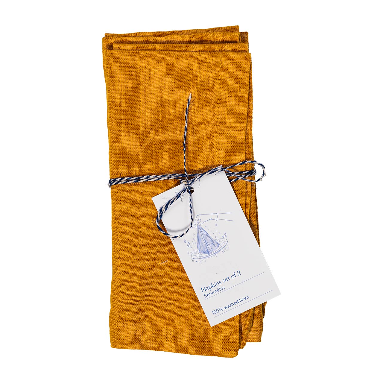 Linen Tales Leinen Servietten Mustard