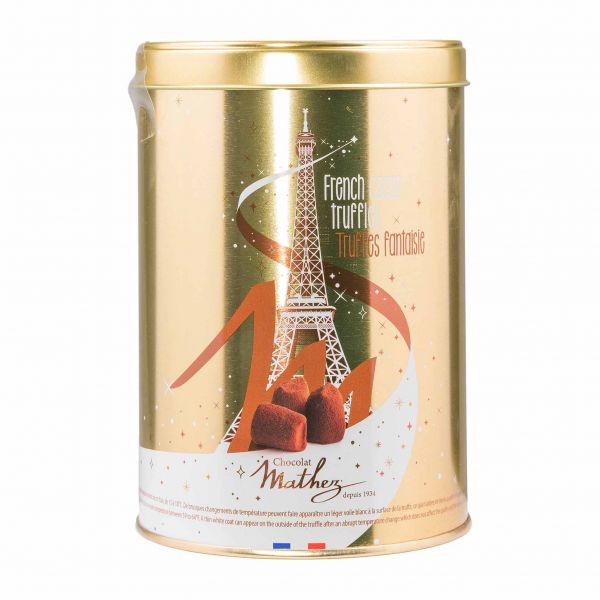 Mathez Trüffel | Truffes Fantaisie | Metalldose goldene Sterne