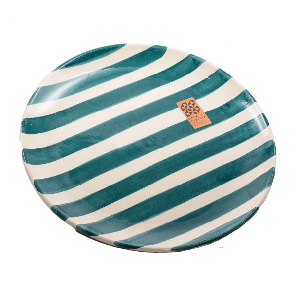 Casa Cubista | Teller klein | bold stripes teal