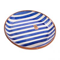 Keramikschale groß | bold stripes blue