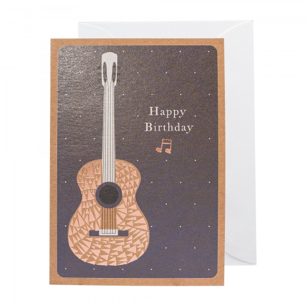 Grußkarte | Happy Birthday Gitarre | Copper