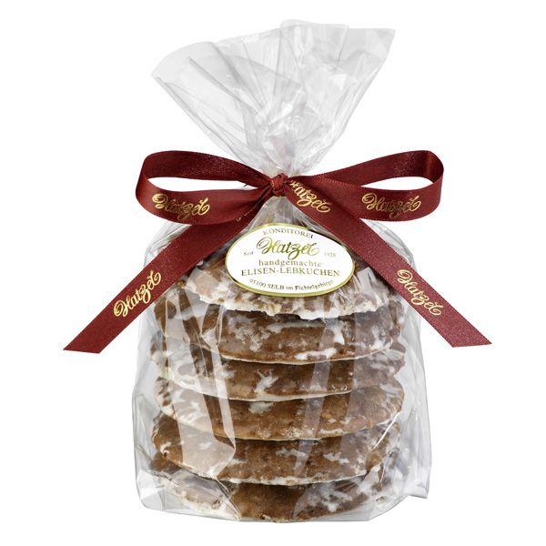 Hatzel | Elisen Lebkuchen Zuckerglasur | 6 Stück im Geschenkbeutel