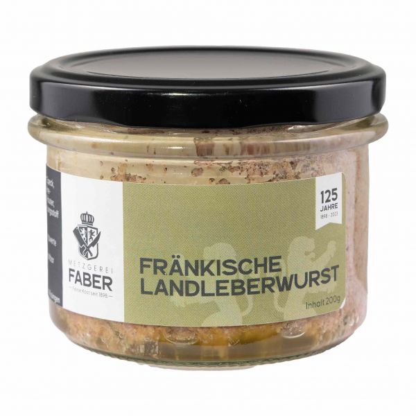 Faber Feinkost | Fränkische Landleberwurst | 200g im Glas