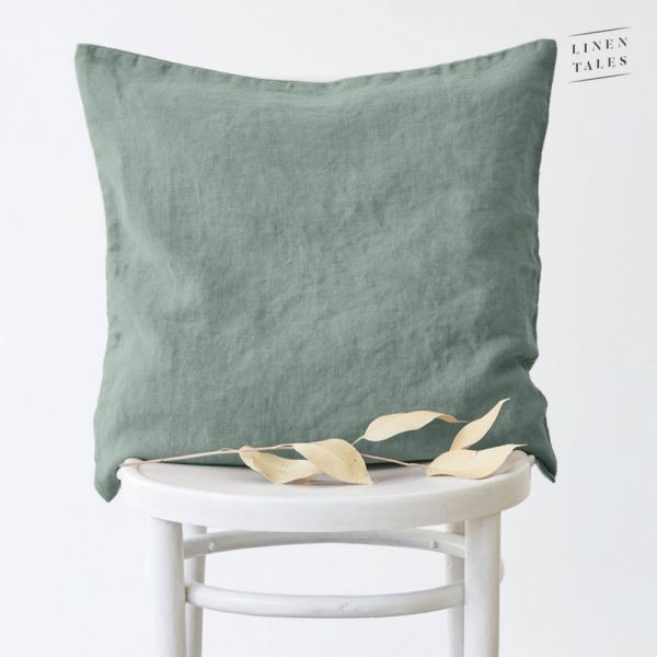 Linen Tales | Leinen Kissenbezug 40x40 | Green Milieu