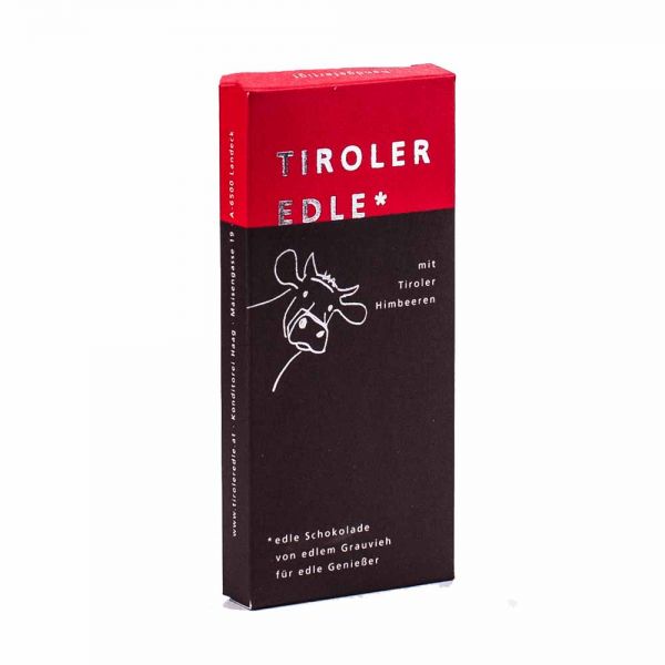 Tiroler Edle | Schokolade mit Tiroler Himbeeren | 50g