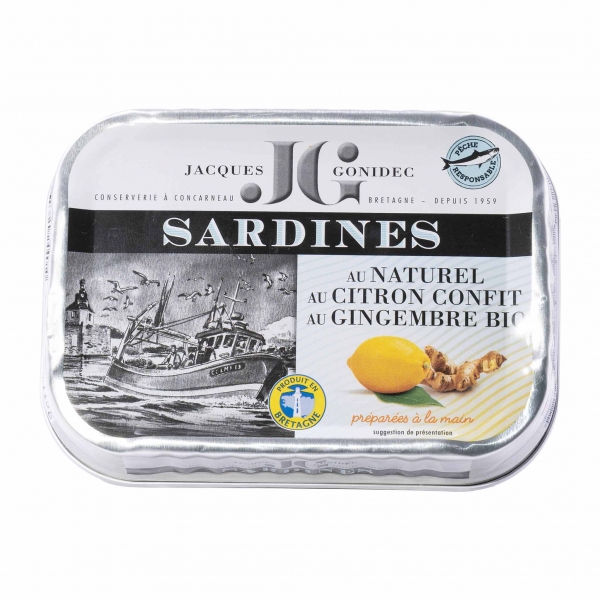 JG Jacques Gonidec | Sardinen naturel mit Zitrone & Ingwer