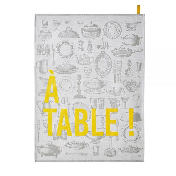 Le Jacquard Francais | Geschirrtuch A table grau