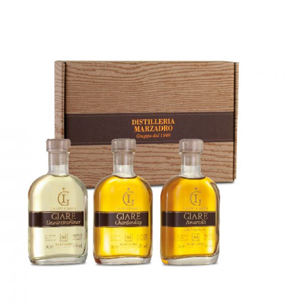 Marzadro | Giare Grappa Geschenkset | 3x100ml