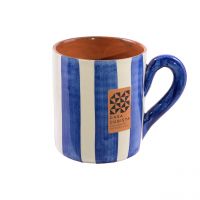 Casa Cubista | Keramik Tasse | bold stripes blue