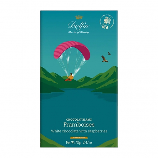 Dolfin | weiße Schokolade mit Himbeeren