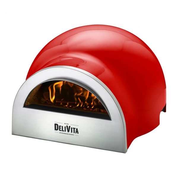 DeliVita | Kuppel Pizzaofen | Chilli Red | Rot