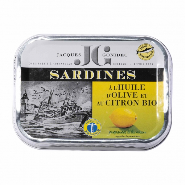 JG Jacques Gondinec | Sardinen mit Zitrone in Bio-Olivenöll