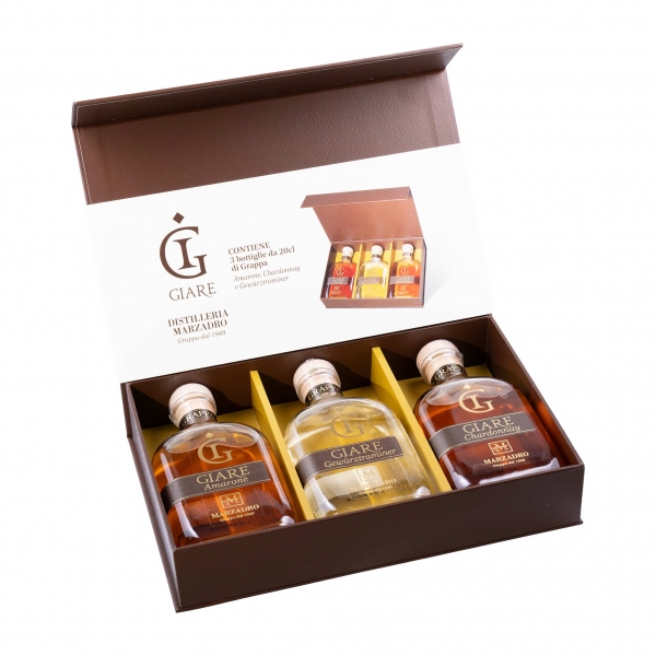 Marzadro | Grappa Giare Geschenkset 3 x 200ml