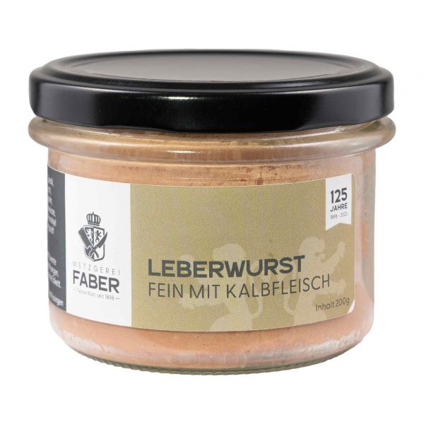 Faber Feinkost | Leberwurst mit Kalbfleisch | 200g