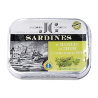 JG Jacques Gonidec | Sardinen mit Basilikum & Thymian in Bio-Olivenöl 